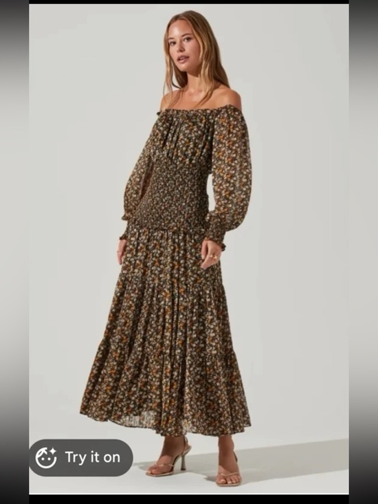 Anthropologie Dresses & Skirts - Anthropologie ASTR the Label Floral Off the Shoulder Maxi Dress size Small
